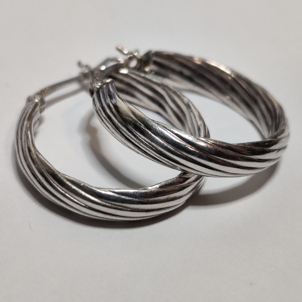 Sterling Silver hoops earrings
